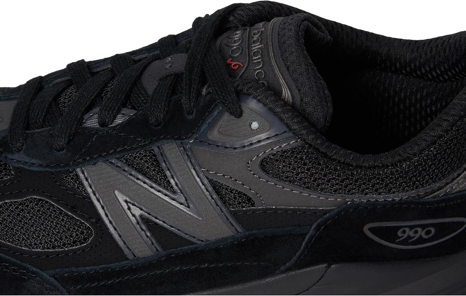 image:imageNew Balance Kids 990 V6 Laceup Sneaker Waterproof Microfiber Leather Upper 10mm Drop ABZORB Midsole NDurance Spikeless Rubber Outsole Molded CUSH InsoleBlackBlack Metallic0