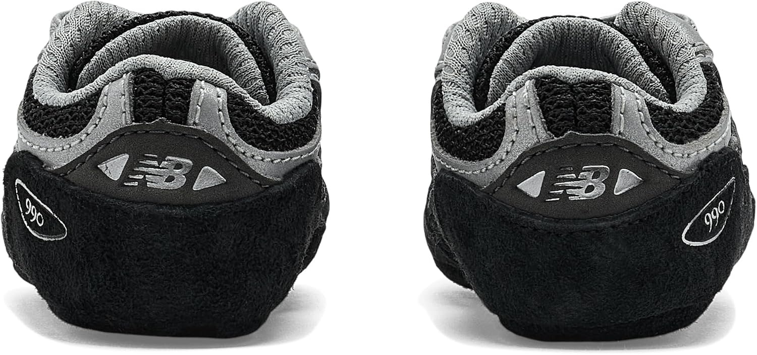image:imageNew Balance Kids 990 V6 Laceup Sneaker Waterproof Microfiber Leather Upper 10mm Drop ABZORB Midsole NDurance Spikeless Rubber Outsole Molded CUSH InsoleBlackSilver