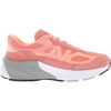 New Balance Kids’ 990 V6 Lace-up Sneaker | Waterproof Microfiber Leather Upper, 10mm Drop ABZORB Midsole, NDurance Spikeless Rubber Outsole, Molded CUSH+ Insole(Orange/Purple-orange)