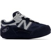 New Balance Kids’ 990 V6 Lace-up Sneaker | Waterproof Microfiber Leather Upper, 10mm Drop ABZORB Midsole, NDurance Spikeless Rubber Outsole, Molded CUSH+ Insole(Navy/Silver/Navy)