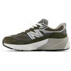 New Balance Kids’ 990 V6 Lace-up Sneaker | Waterproof Microfiber Leather Upper, 10mm Drop ABZORB Midsole, NDurance Spikeless Rubber Outsole, Molded CUSH+ Insole(Olive/Grey)