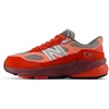 New Balance Kids’ 990 V6 Lace-up Sneaker | Waterproof Microfiber Leather Upper, 10mm Drop ABZORB Midsole, NDurance Spikeless Rubber Outsole, Molded CUSH+ Insole(Red Alert/Flare)