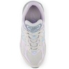 New Balance Kids’ 990 V6 Lace-up Sneaker | Waterproof Microfiber Leather Upper, 10mm Drop ABZORB Midsole, NDurance Spikeless Rubber Outsole, Molded CUSH+ Insole(Grey Matter/Bright Lavender)