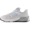 New Balance Kids’ 990 V6 Lace-up Sneaker | Waterproof Microfiber Leather Upper, 10mm Drop ABZORB Midsole, NDurance Spikeless Rubber Outsole, Molded CUSH+ Insole(Grey Matter/Bright Lavender)