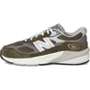 New Balance Kids’ 990 V6 Lace-up Sneaker | Waterproof Microfiber Leather Upper, 10mm Drop ABZORB Midsole, NDurance Spikeless Rubber Outsole, Molded CUSH+ Insole(Green)