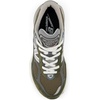 New Balance Kids’ 990 V6 Lace-up Sneaker | Waterproof Microfiber Leather Upper, 10mm Drop ABZORB Midsole, NDurance Spikeless Rubber Outsole, Molded CUSH+ Insole(Olive/Grey)