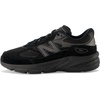 New Balance Kids’ 990 V6 Lace-up Sneaker | Waterproof Microfiber Leather Upper, 10mm Drop ABZORB Midsole, NDurance Spikeless Rubber Outsole, Molded CUSH+ Insole(Black)
