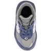 New Balance Kids’ 990 V6 Lace-up Sneaker | Waterproof Microfiber Leather Upper, 10mm Drop ABZORB Midsole, NDurance Spikeless Rubber Outsole, Molded CUSH+ Insole(Vintage Indigo/Arctic Grey)