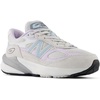 New Balance Kids’ 990 V6 Lace-up Sneaker | Waterproof Microfiber Leather Upper, 10mm Drop ABZORB Midsole, NDurance Spikeless Rubber Outsole, Molded CUSH+ Insole(Grey Matter/Bright Lavender)