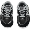 New Balance Kids’ 990 V6 Lace-up Sneaker | Waterproof Microfiber Leather Upper, 10mm Drop ABZORB Midsole, NDurance Spikeless Rubber Outsole, Molded CUSH+ Insole(Black/Silver/Silver)