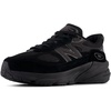 New Balance Kids’ 990 V6 Lace-up Sneaker | Waterproof Microfiber Leather Upper, 10mm Drop ABZORB Midsole, NDurance Spikeless Rubber Outsole, Molded CUSH+ Insole(Black/Black Metallic)