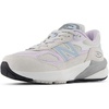New Balance Kids’ 990 V6 Lace-up Sneaker | Waterproof Microfiber Leather Upper, 10mm Drop ABZORB Midsole, NDurance Spikeless Rubber Outsole, Molded CUSH+ Insole(Grey Matter/Bright Lavender)