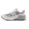 New Balance Kids’ 990 V6 Lace-up Sneaker | Waterproof Microfiber Leather Upper, 10mm Drop ABZORB Midsole, NDurance Spikeless Rubber Outsole, Molded CUSH+ Insole(Reflection/Marblehead/White)