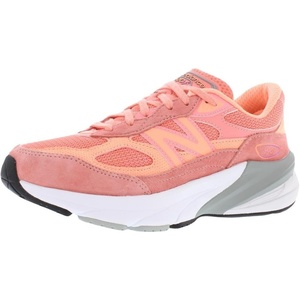 New Balance Kids’ 990 V6 Lace-up Sneaker | Waterproof Microfiber Leather Upper, 10mm Drop ABZORB Midsole, NDurance Spikeless Rubber Outsole, Molded CUSH+ Insole(Orange/Purple-orange)
