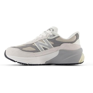 New Balance Kids’ 990 V6 Lace-up Sneaker | Waterproof Microfiber Leather Upper, 10mm Drop ABZORB Midsole, NDurance Spikeless Rubber Outsole, Molded CUSH+ Insole(Reflection/Marblehead/White)