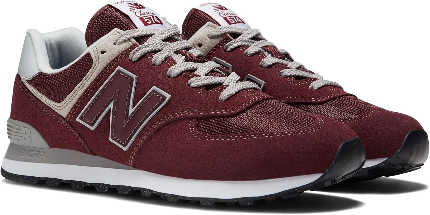 image:imageNew Balance 574 Unisex Shoes Casual ShoesBurgundyWhite