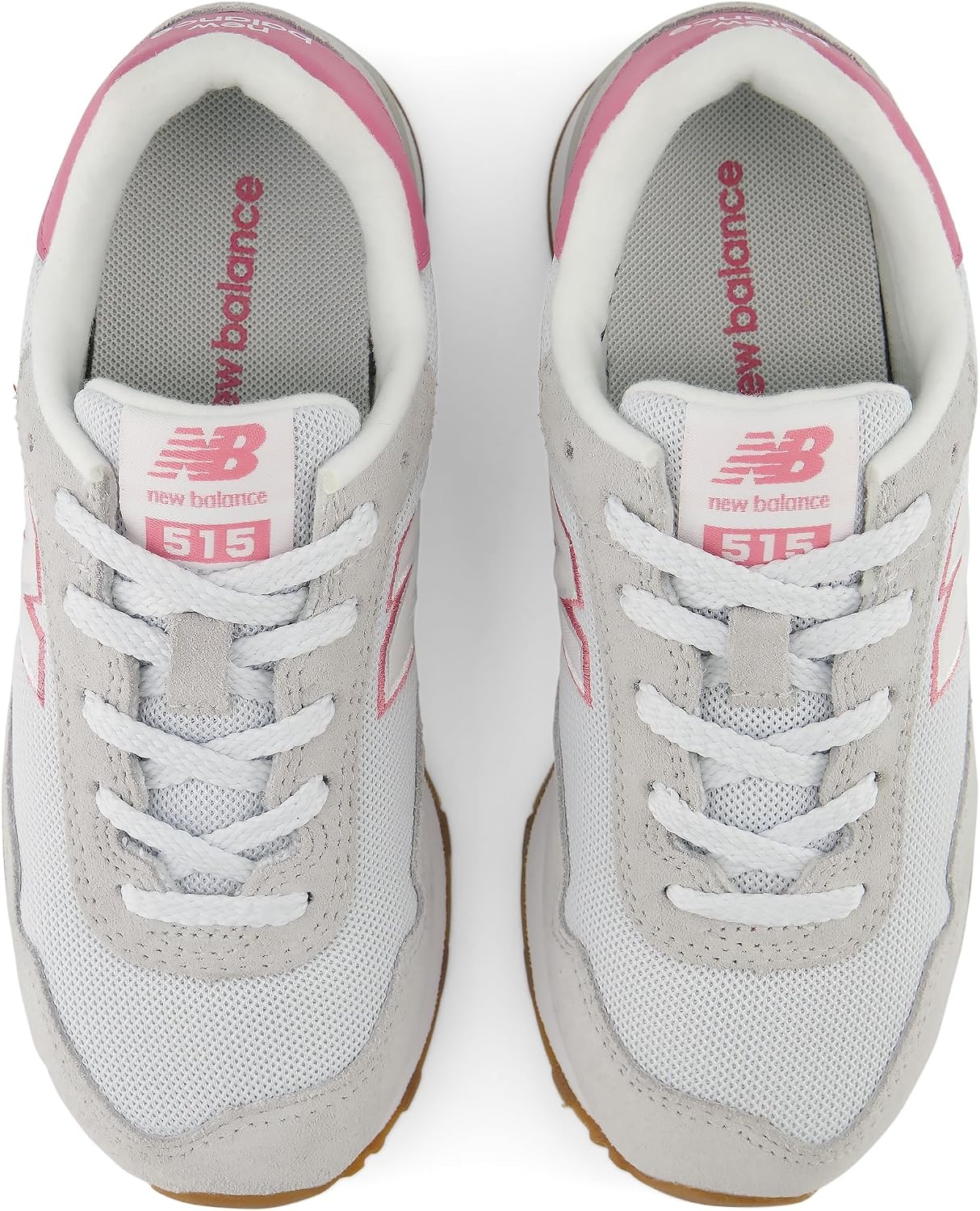 image:imageNew Balance Kids 515 Lace Sneaker Little Kid Casual ShoesQuartz GreyPink Eraser