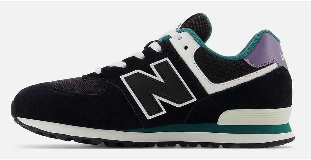 image:imageNew Balance Kids 574 V1 Classic LaceUp Sneaker Big KidBlackMercuryVintage Teal