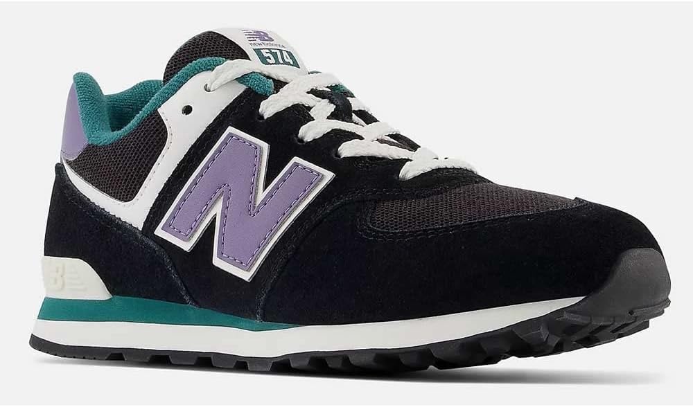 image:imageNew Balance Kids 574 V1 Classic LaceUp Sneaker Big KidBlackMercuryVintage Teal