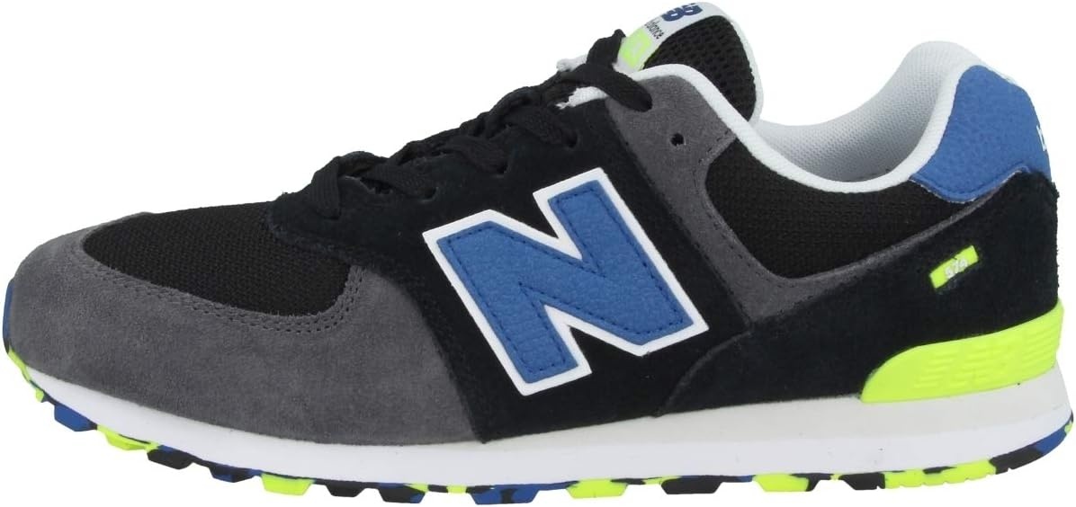 image:imageNew Balance Kids 574 V1 Classic LaceUp Sneaker Big KidBlackRoyal Blue