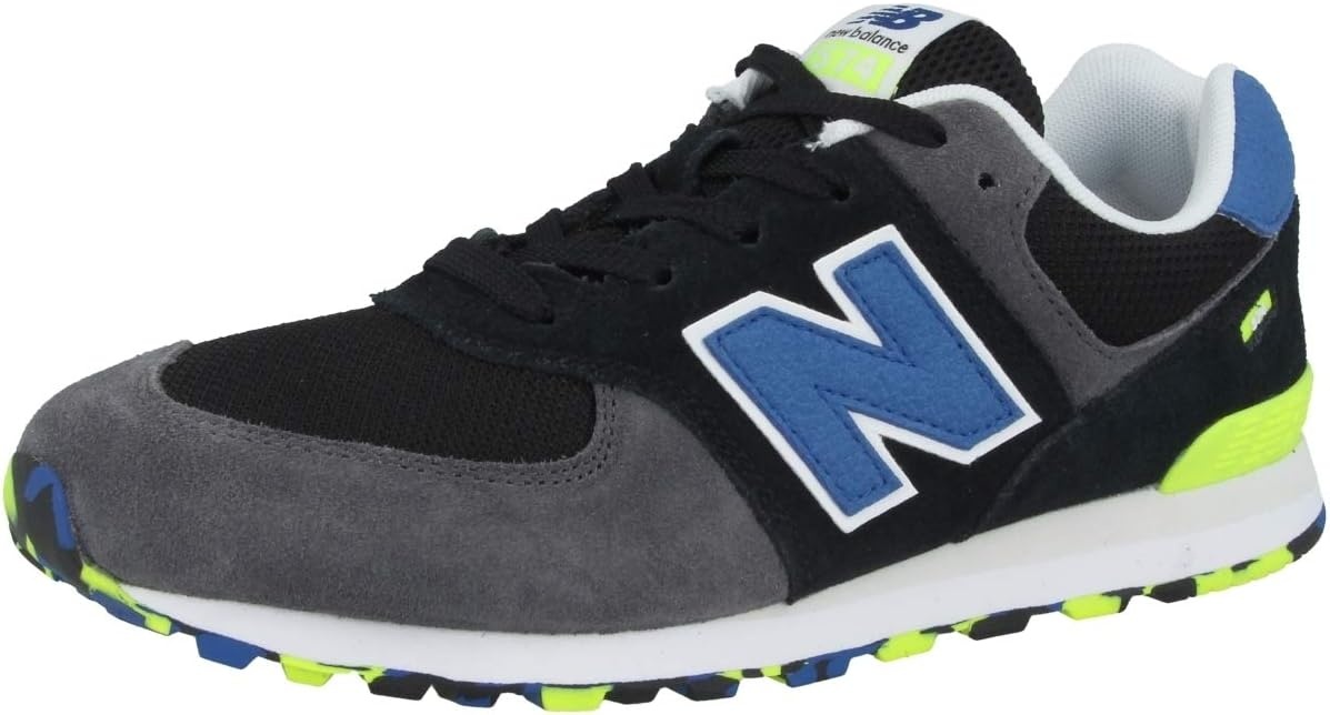 image:imageNew Balance Kids 574 V1 Classic LaceUp Sneaker Big KidBlackRoyal Blue