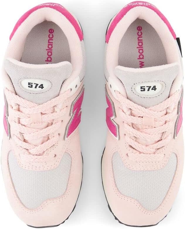 image:imageNew Balance Kids 574 V1 Classic LaceUp Sneaker Big KidCrystal PinkCarnival Pink