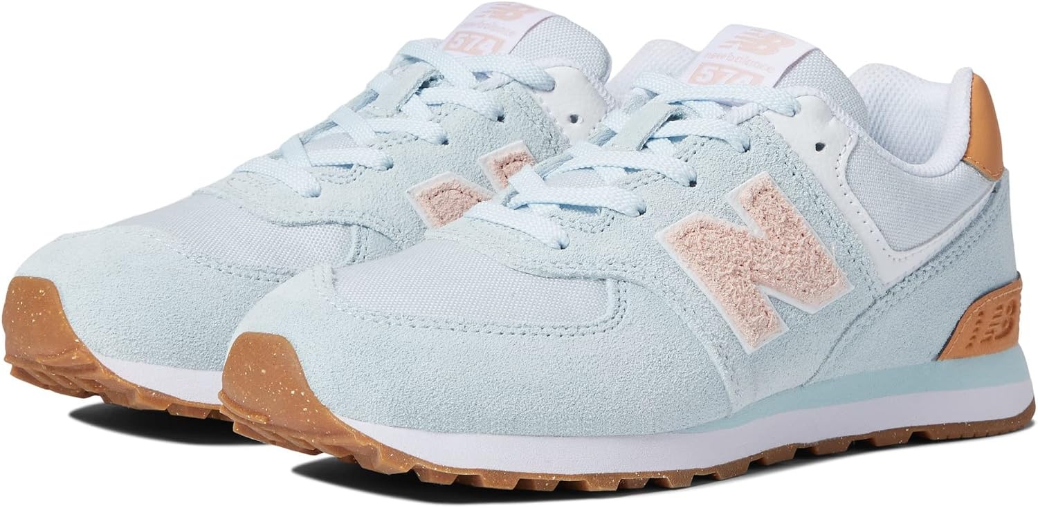 image:imageNew Balance Kids 574 V1 Classic LaceUp Sneaker Big KidMorning FogPink Haze