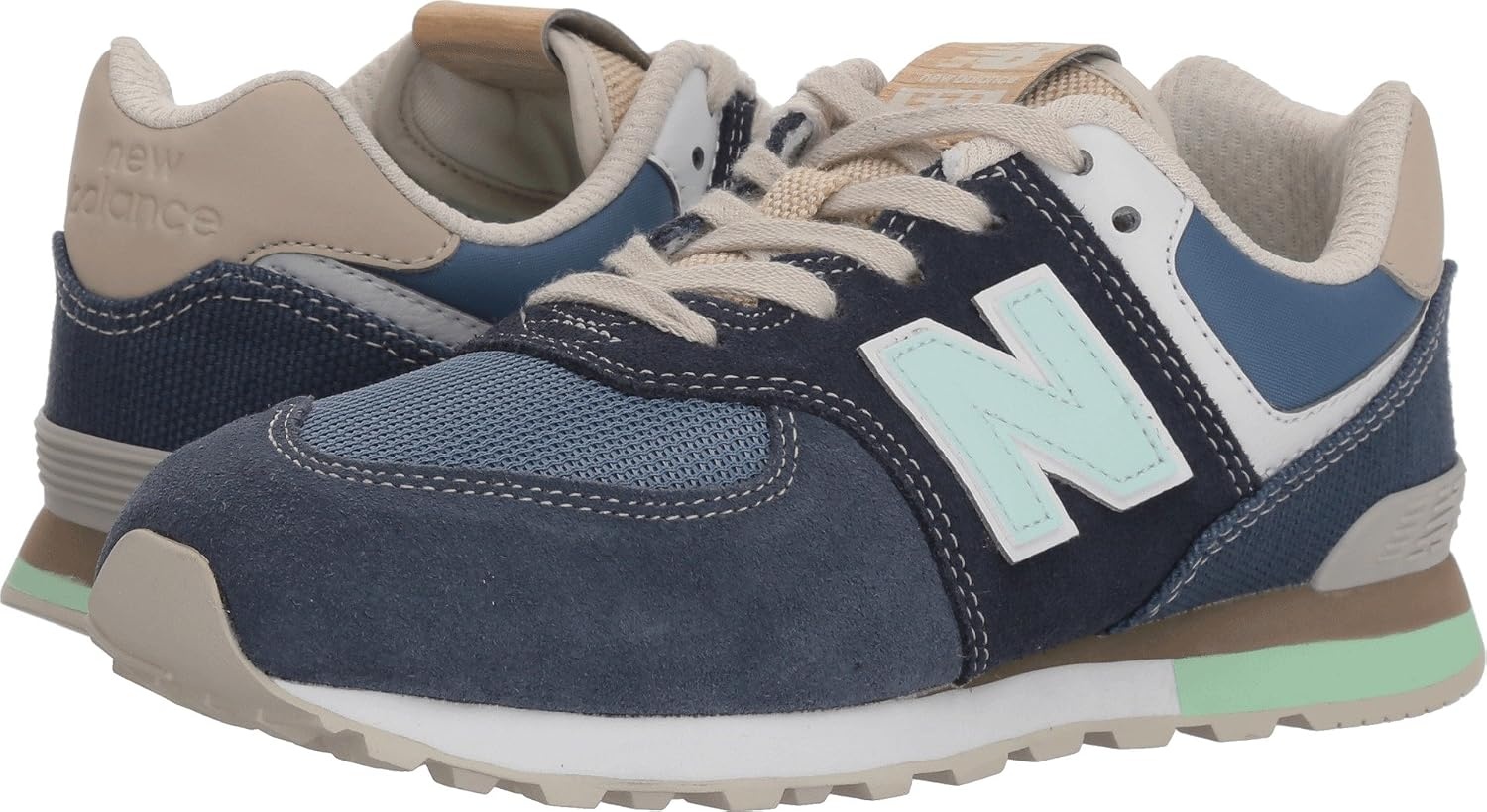 image:imageNew Balance Kids 574 V1 Classic LaceUp Sneaker Big KidNavyVintage Indigo