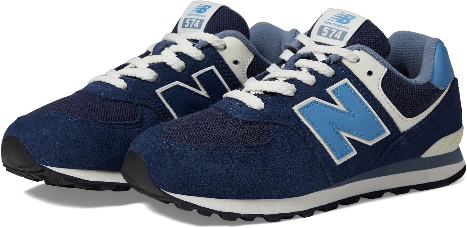 image:imageNew Balance Kids 574 V1 Classic LaceUp Sneaker Big KidNb NavyHeritage Blue