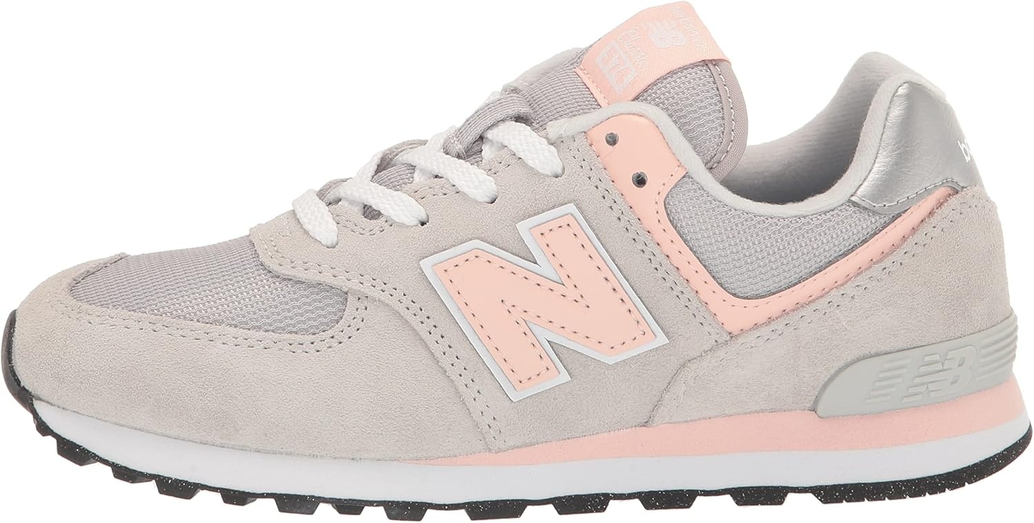 image:imageNew Balance Kids 574 V1 Classic LaceUp Sneaker Big KidRain CloudPink Haze