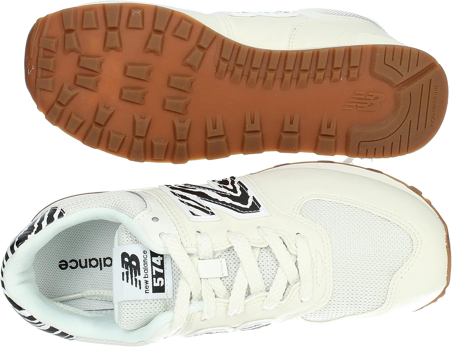 image:imageNew Balance Kids 574 V1 Classic LaceUp Sneaker Big KidSea SaltBlackStone Pink