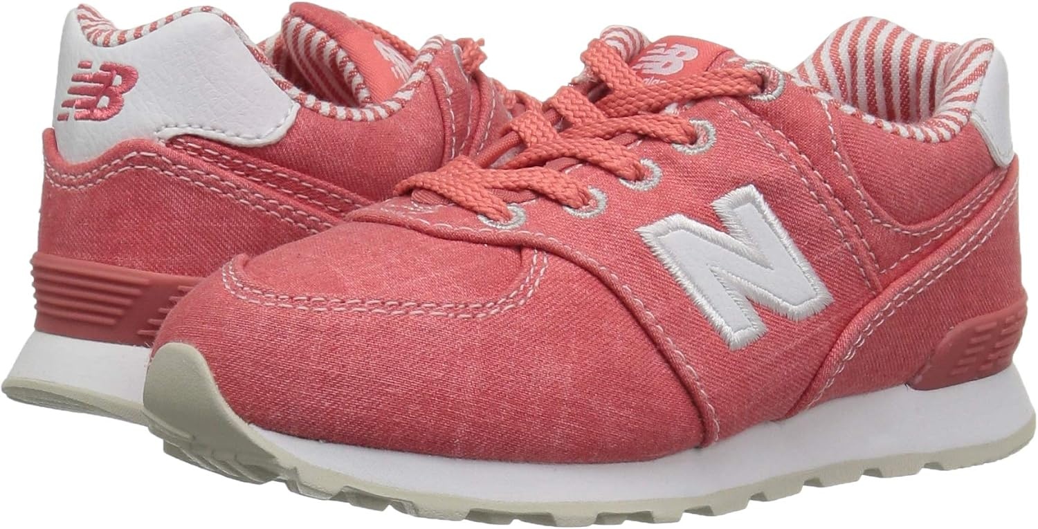 image:imageNew Balance Kids 574 V1 Classic LaceUp Sneaker Big KidSpiced CoralWhite