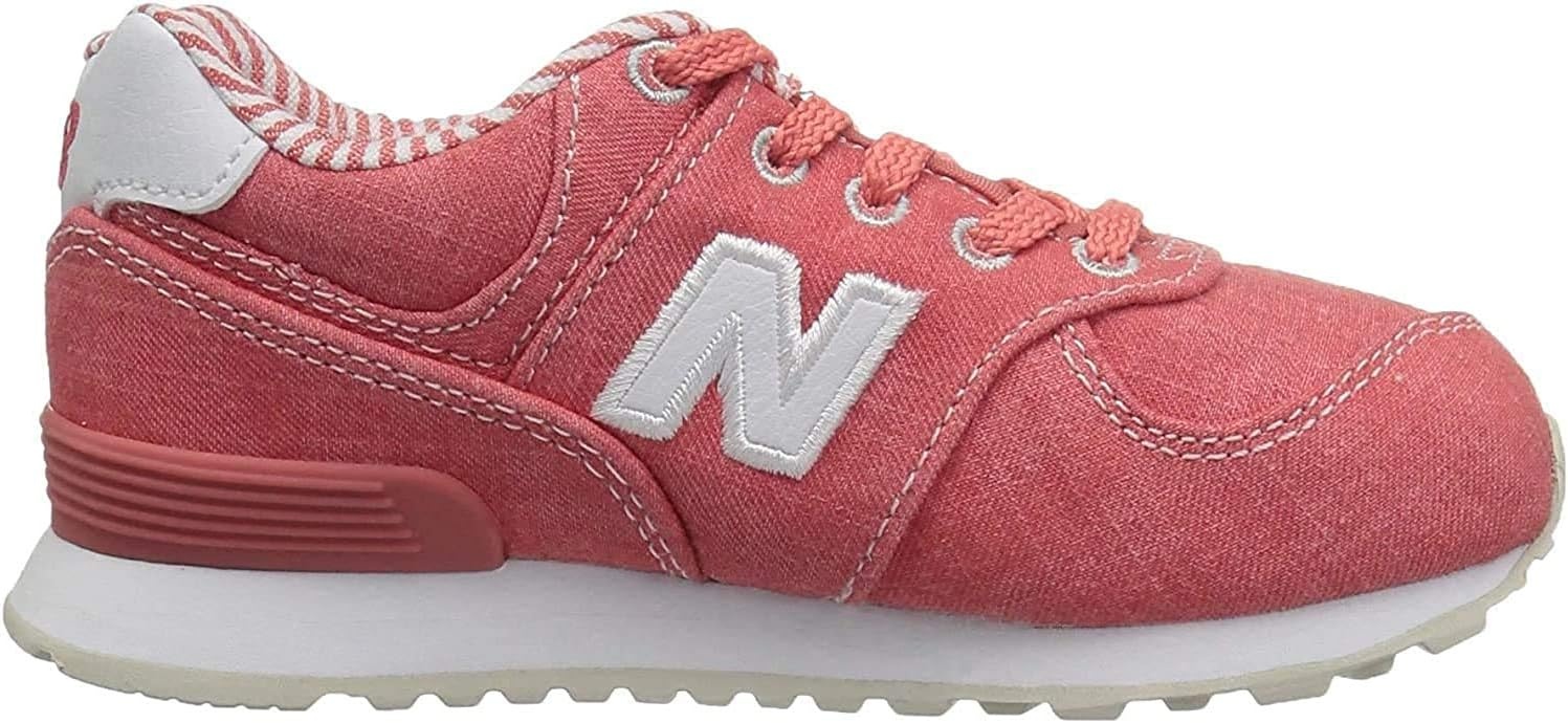 image:imageNew Balance Kids 574 V1 Classic LaceUp Sneaker Big KidSpiced CoralWhite