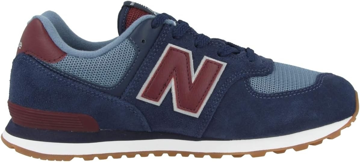 image:imageNew Balance Kids 574 V1 Classic LaceUp Sneaker Big KidTeam NavyNb Burgundy