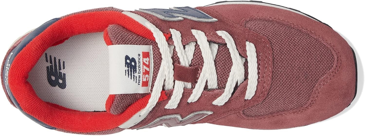 image:imageNew Balance Kids 574 V1 Classic LaceUp Sneaker Big KidWashed BurgundyNb Navy