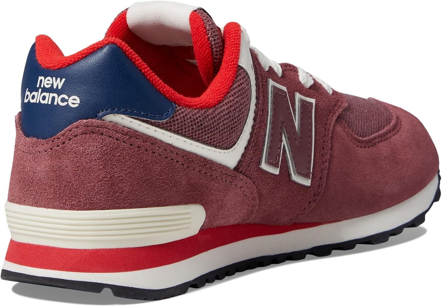 image:imageNew Balance Kids 574 V1 Classic LaceUp Sneaker Big KidWashed BurgundyNb Navy