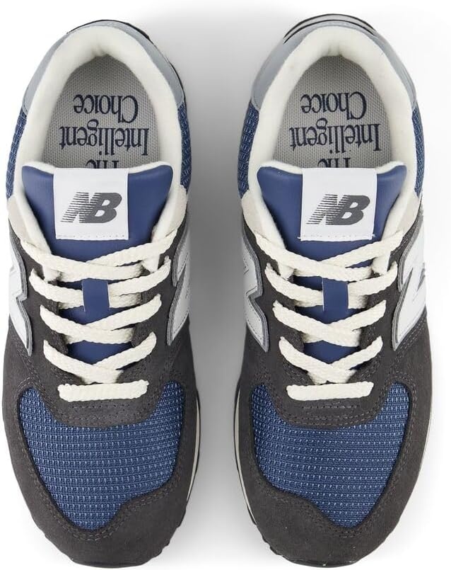 image:imageNew Balance Kids 574 V1 LaceUp Sneakers Casual ShoesBlack CementSlate Grey