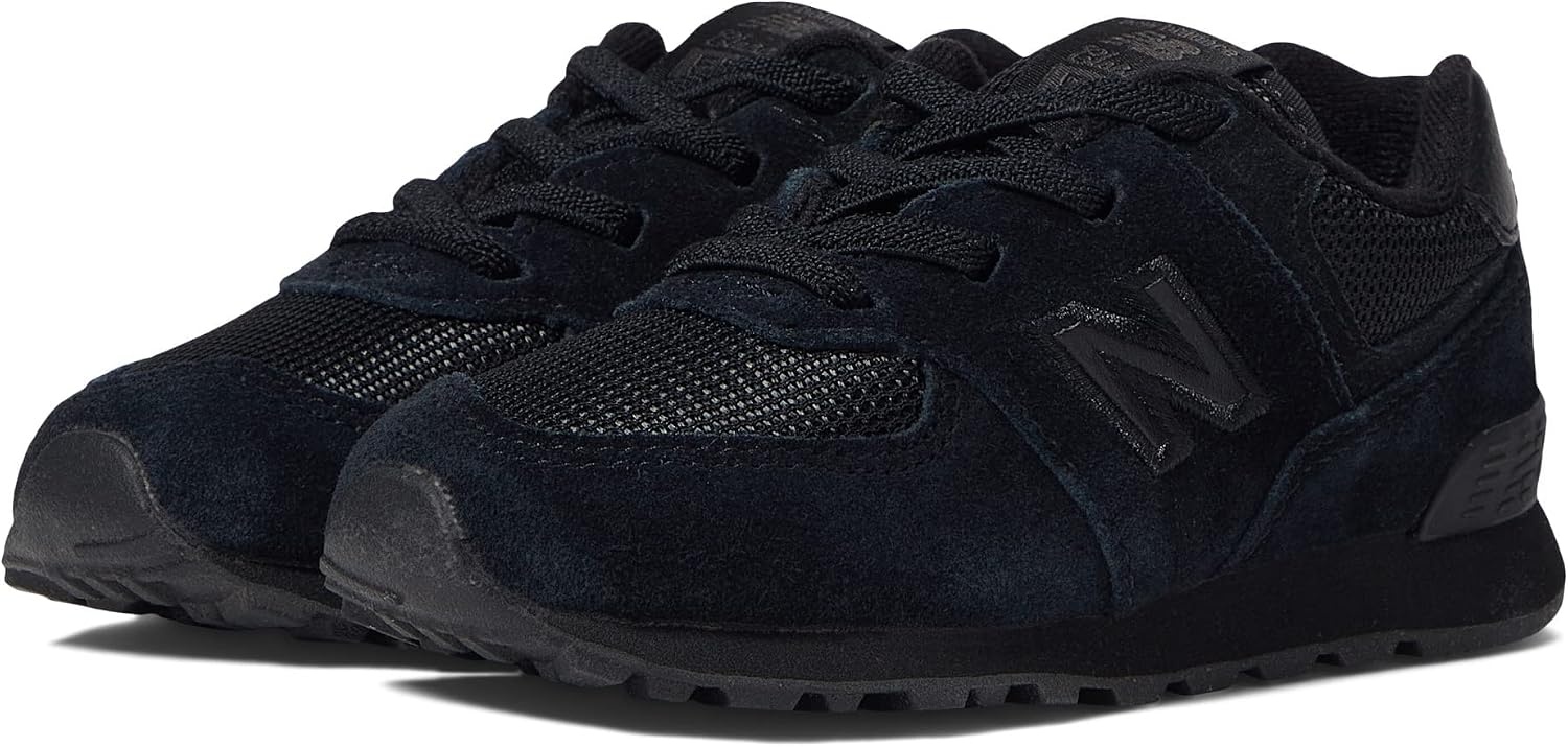 image:imageNew Balance Kids 574 V1 LaceUp Sneakers Casual ShoesBlackBlack