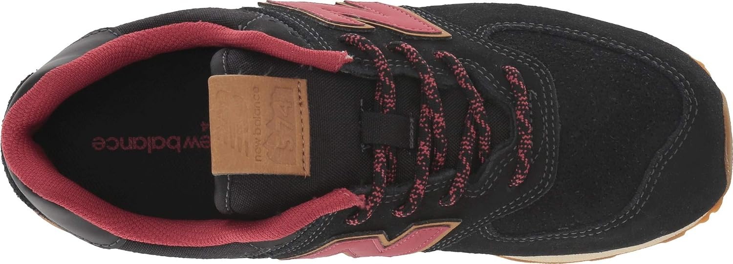 image:imageNew Balance Kids 574 V1 LaceUp Sneakers Casual ShoesBlackEarth Red