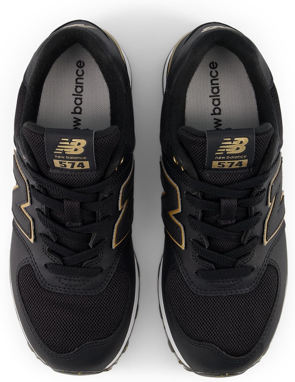 image:imageNew Balance Kids 574 V1 LaceUp Sneakers Casual ShoesBlackGold