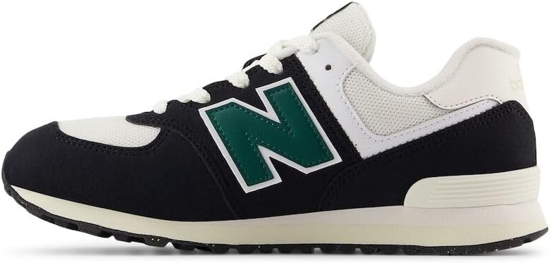 image:imageNew Balance Kids 574 V1 LaceUp Sneakers Casual ShoesBlackMarsh Green