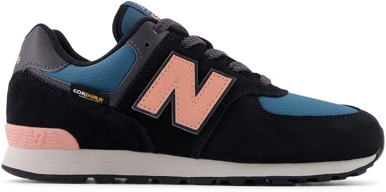 image:imageNew Balance Kids 574 V1 LaceUp Sneakers Casual ShoesBlackOmega Pink