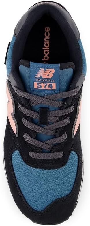 image:imageNew Balance Kids 574 V1 LaceUp Sneakers Casual ShoesBlackOmega Pink