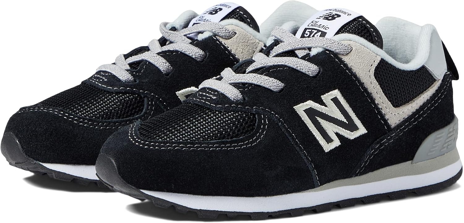 image:imageNew Balance Kids 574 V1 LaceUp Sneakers Casual ShoesBlackWhite