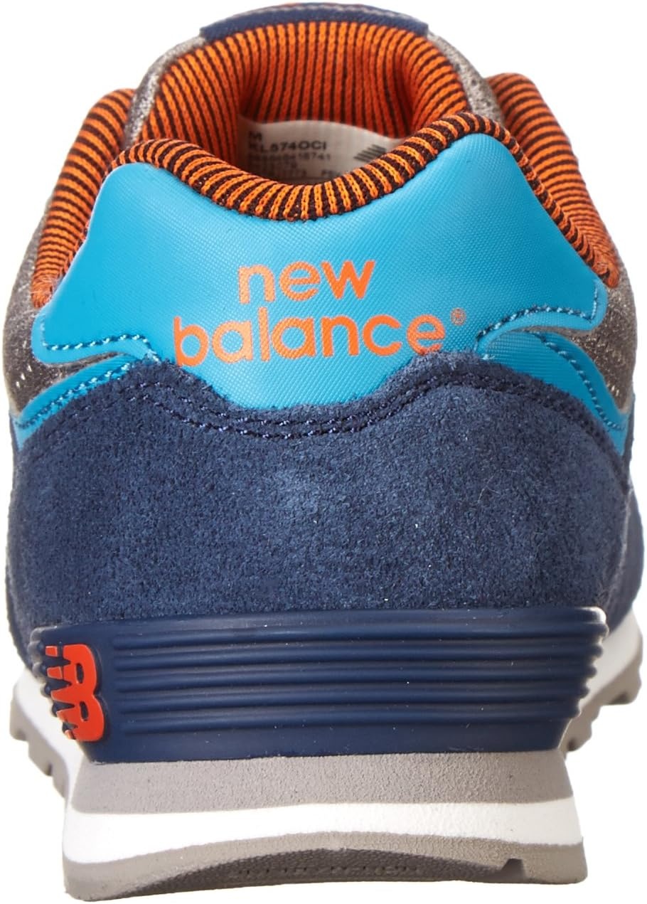 image:imageNew Balance Kids 574 V1 LaceUp Sneakers Casual ShoesBlueOrangeGrey