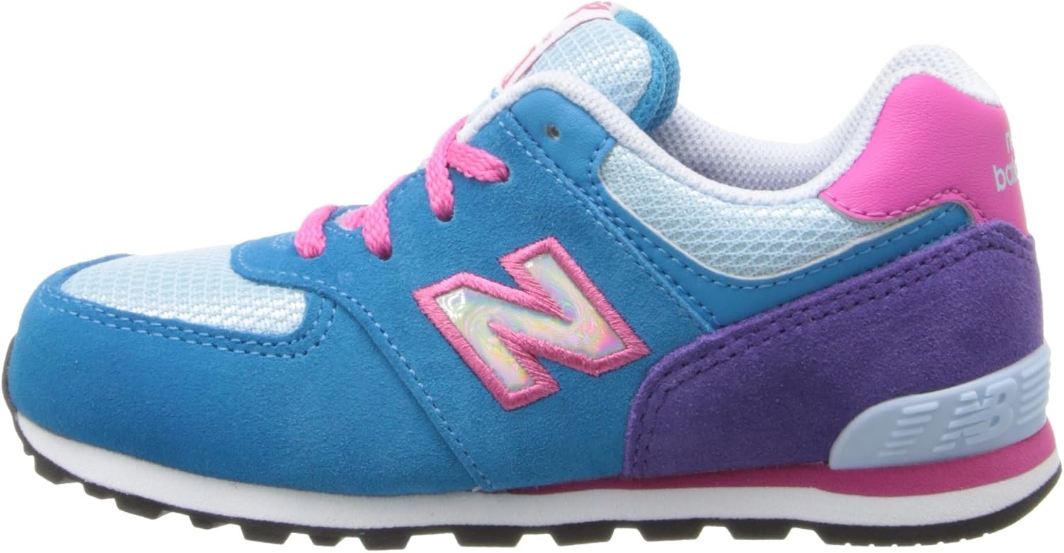 image:imageNew Balance Kids 574 V1 LaceUp Sneakers Casual ShoesBluePink