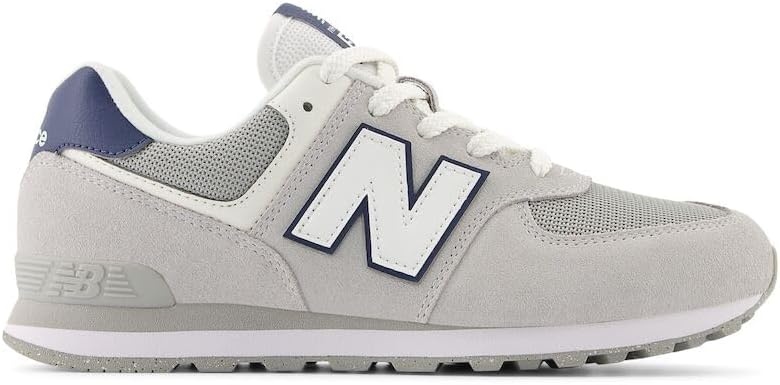 image:imageNew Balance Kids 574 V1 LaceUp Sneakers Casual ShoesBrighton GreyNb Navy