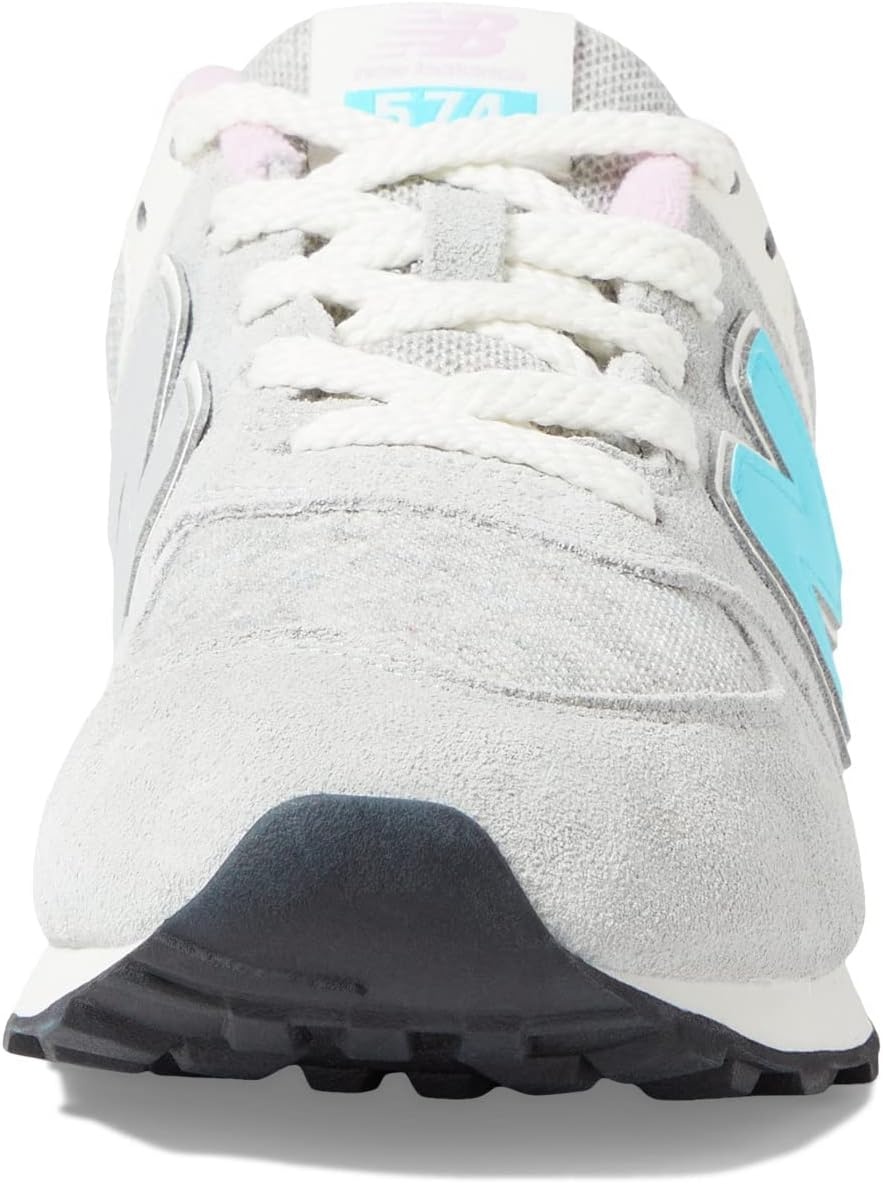 image:imageNew Balance Kids 574 V1 LaceUp Sneakers Casual ShoesBrighton GreySummer AquaLilac Cloud