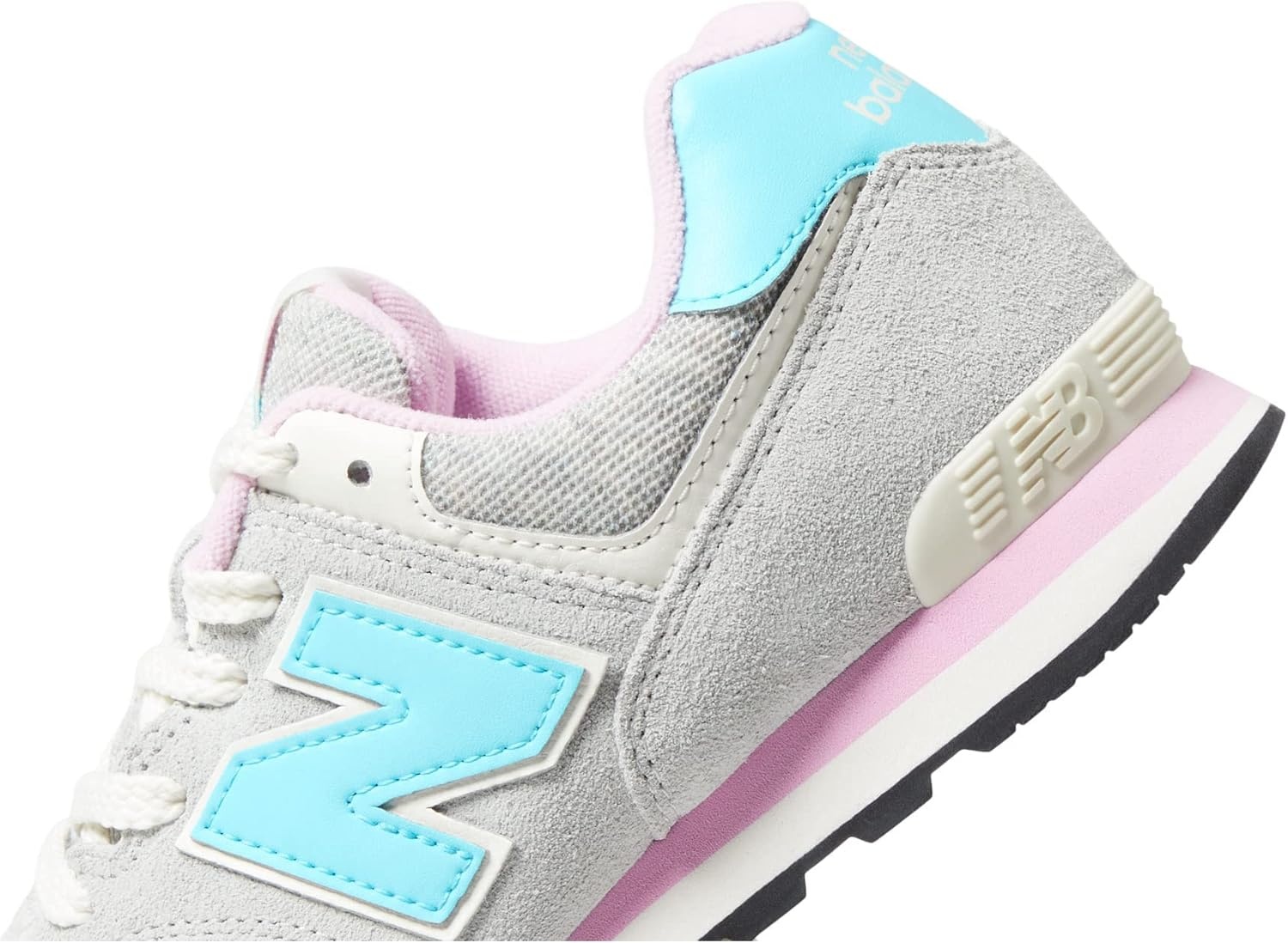 image:imageNew Balance Kids 574 V1 LaceUp Sneakers Casual ShoesBrighton GreySummer AquaLilac Cloud