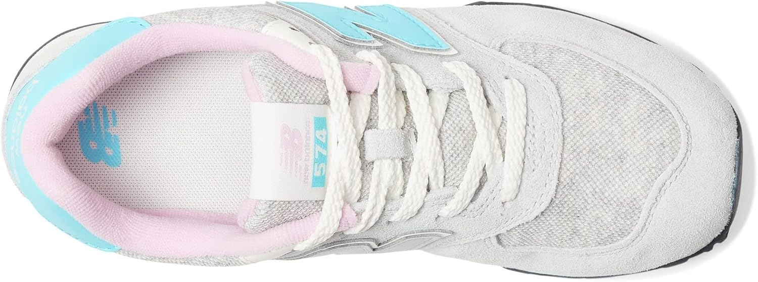 image:imageNew Balance Kids 574 V1 LaceUp Sneakers Casual ShoesBrighton GreySummer AquaLilac Cloud
